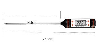 ترمومتر دیجیتالی قلمی پرابدار با طول 14.5 سانتی متر