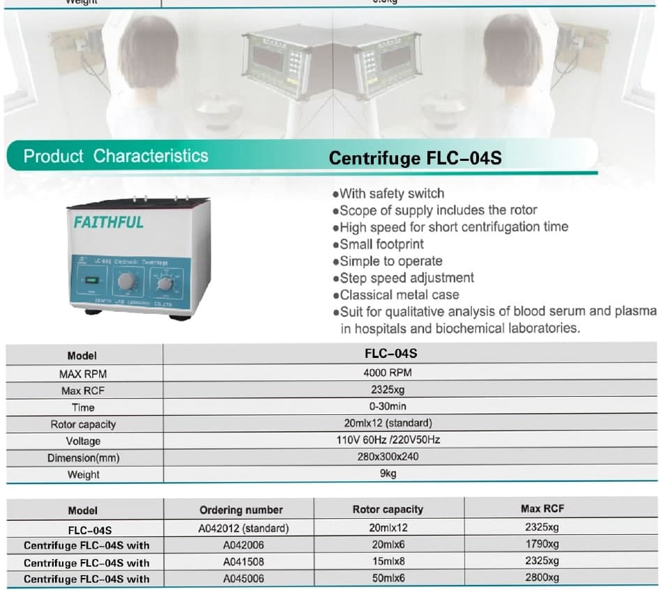 سانتریفیوژ 6، 8 و 12 شاخه محصول شرکت Faithful