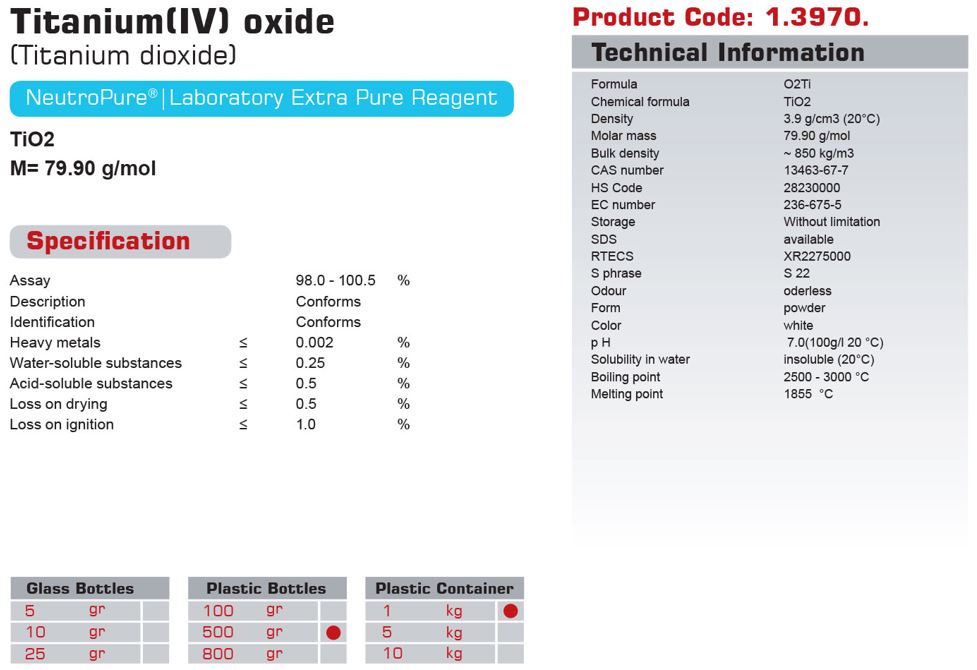 تیتانیوم دی اکسید (کدN)